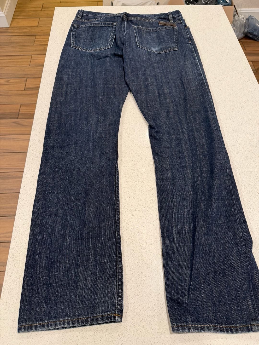 Burberry Brit Mens Jeans 30x32 Blue Denim Straight Leg Button Fly Designer 3