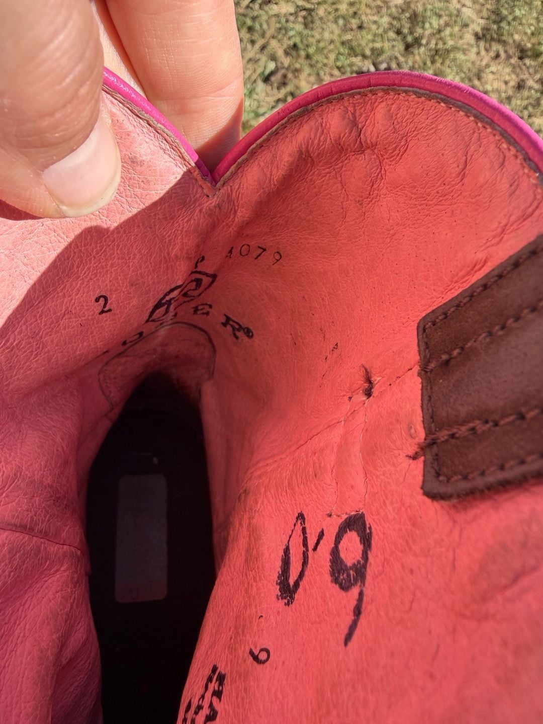 girls Roper Western Boots Size 2 Pink Brown Cowgirl Square Toe 7