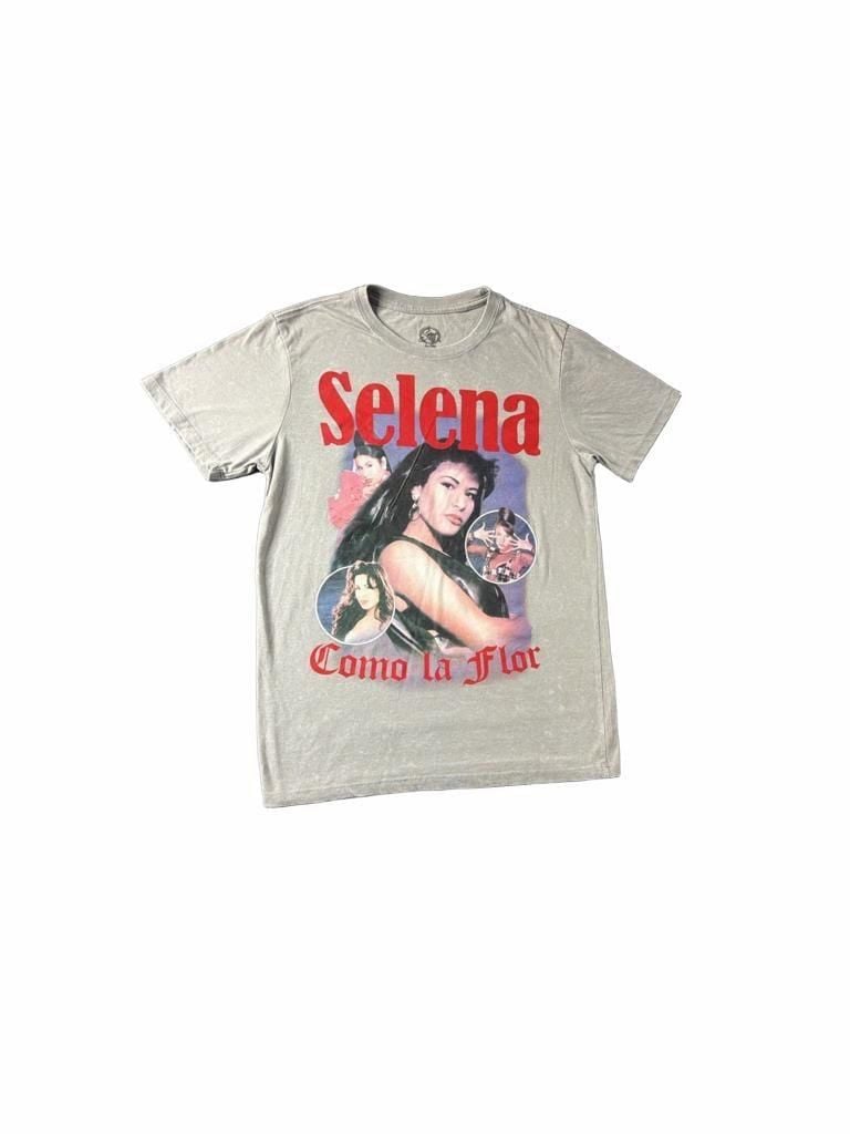Official Selena Merchandise Como La Flor T-Shirt Size S Grey Graphic Tee 5