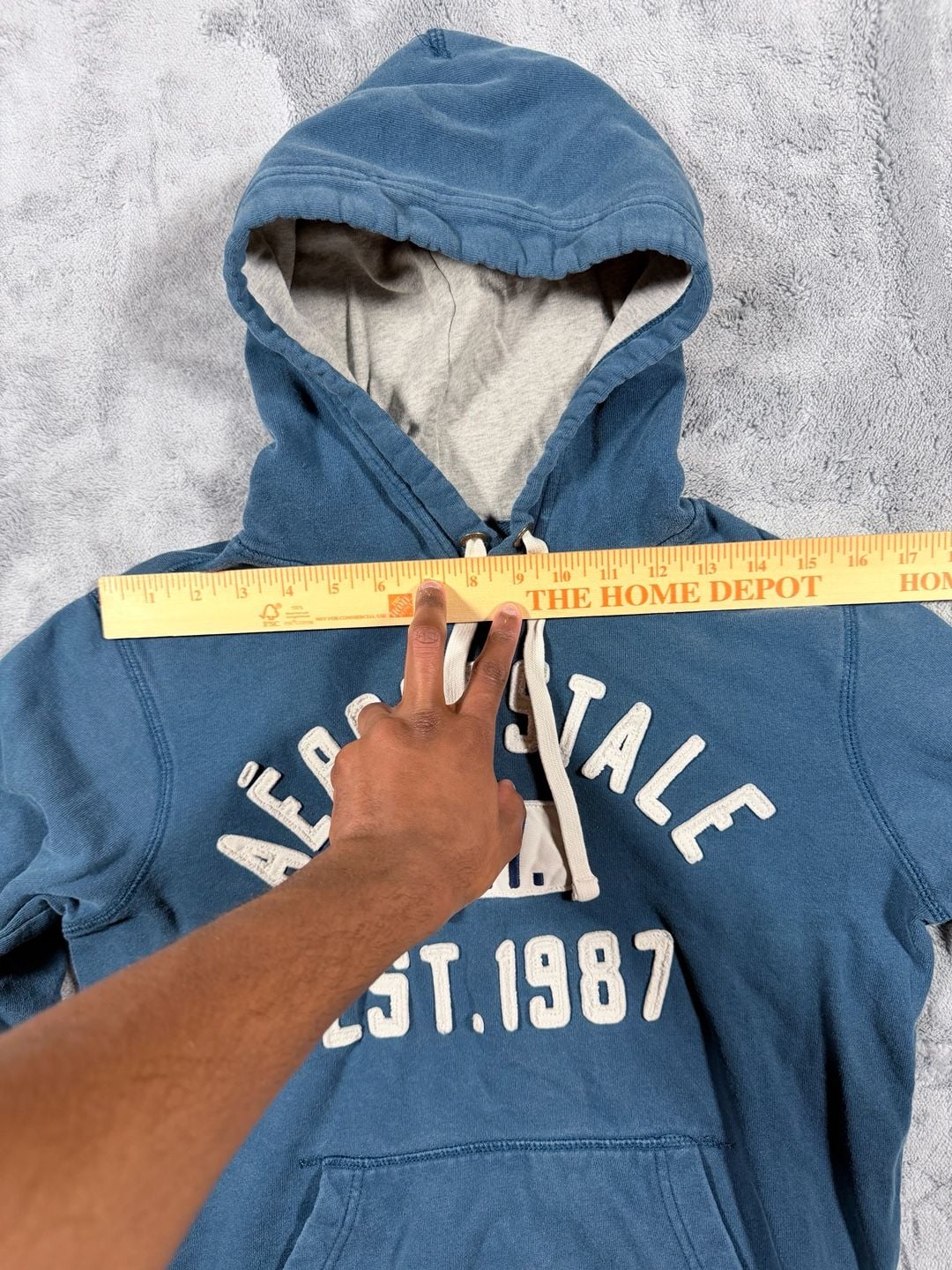 Aeropostale Hoodie Size S Blue N.Y. Est. 1987 Pullover Sweatshirt 4