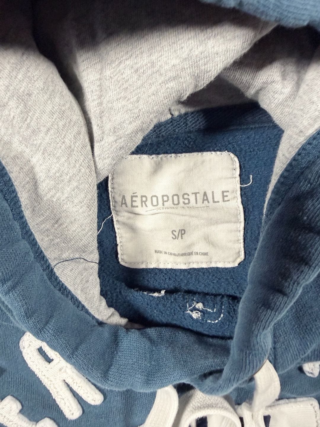Aeropostale Hoodie Size S Blue N.Y. Est. 1987 Pullover Sweatshirt 7