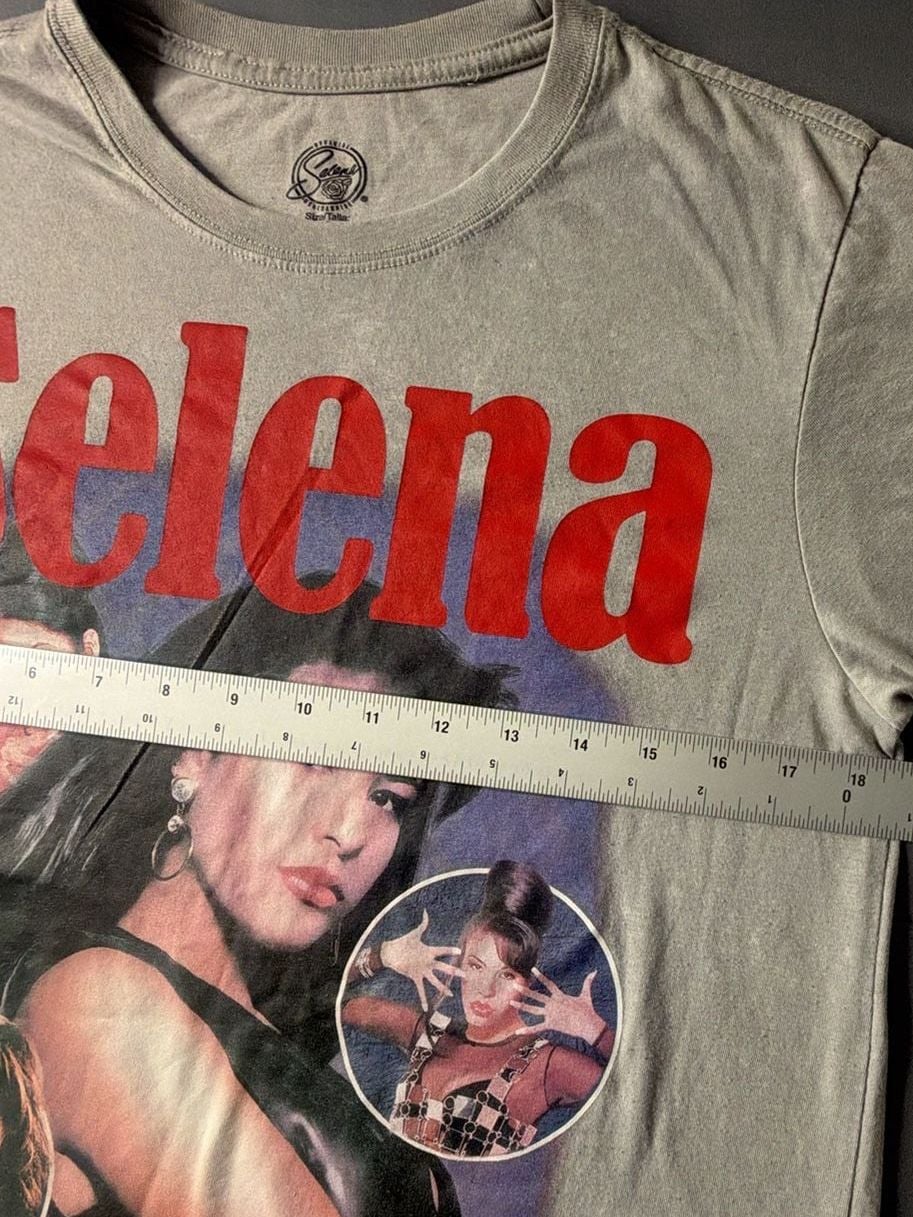 Official Selena Merchandise Como La Flor T-Shirt Size S Grey Graphic Tee 7
