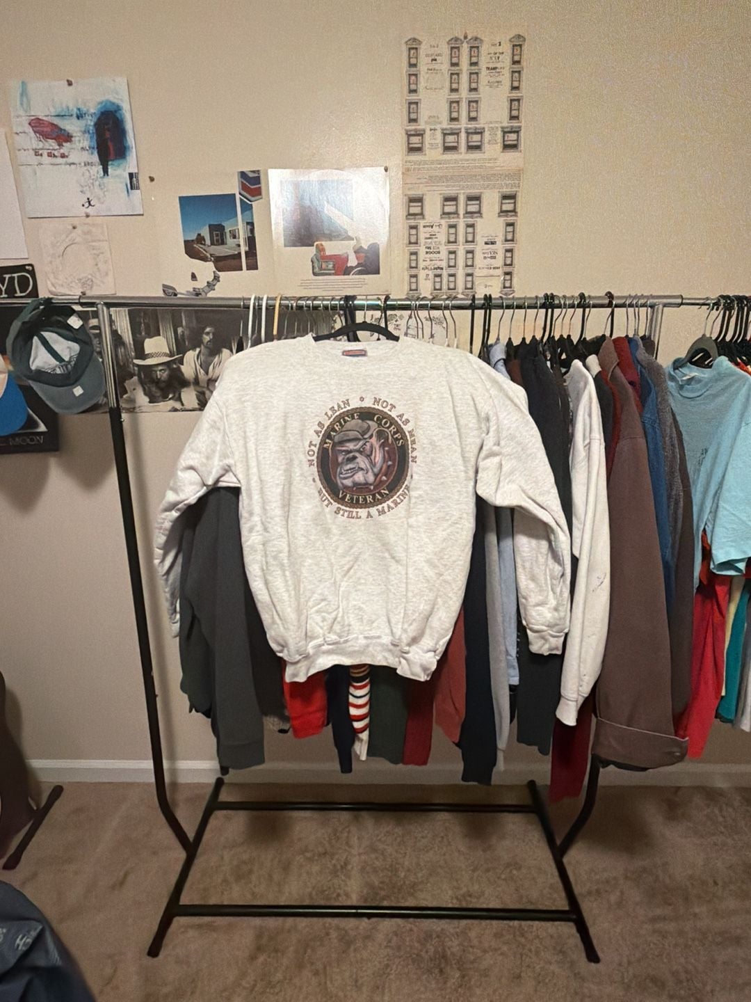 Hanes Marine Corps Veteran Sweatshirt Grey 2