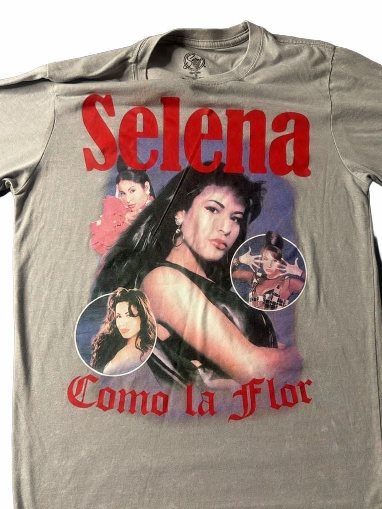 Official Selena Merchandise Como La Flor T-Shirt Size S Grey Graphic Tee 4