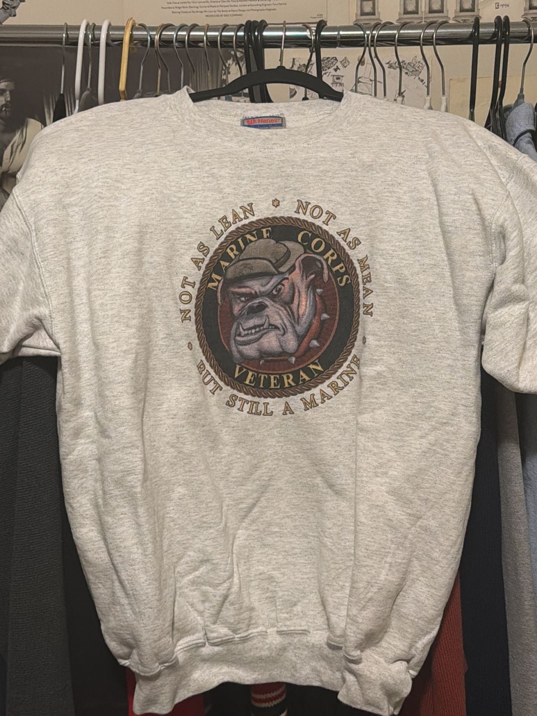 Hanes Marine Corps Veteran Sweatshirt Grey 3