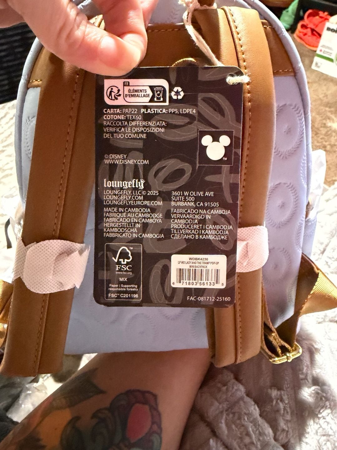 Loungefly Lady And The Tramp Pop-Up Mini Backpack 5