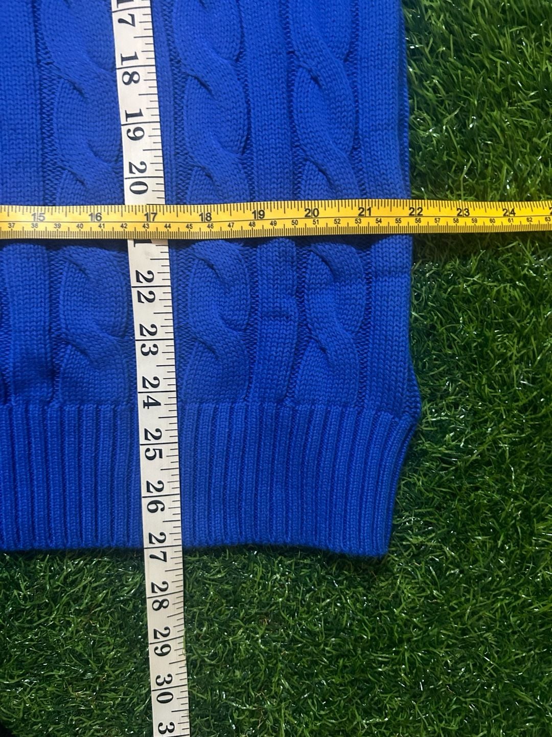 Polo Ralph Lauren Cable Knit Crewneck Sweater Size M Blue 6
