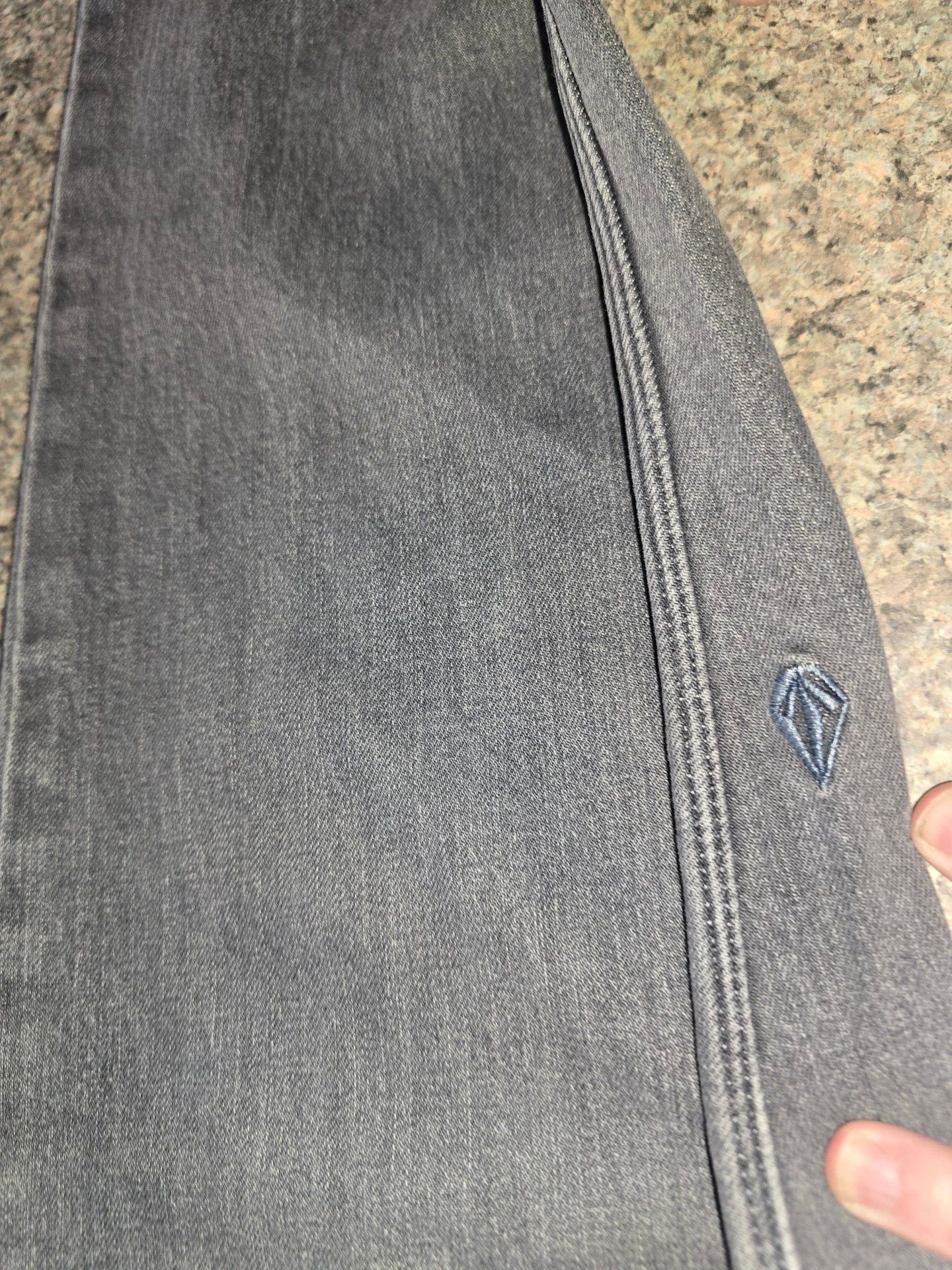Volcom Solver Modern Straight Jeans Size 36 Gray 4