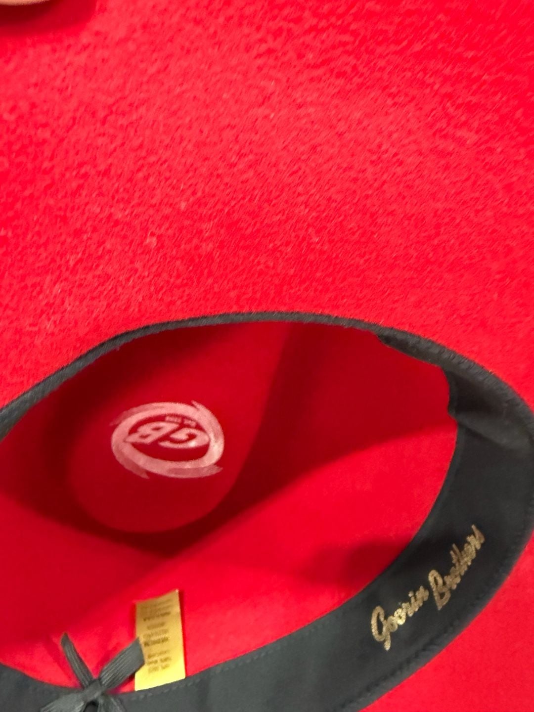 Goorin Brothers Red Felt Western Cowboy Hat Rhinestone Concho Band 10