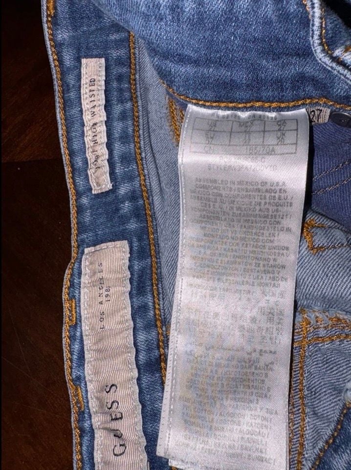 GUESS Los Angeles Women’s Skinny Jeans Size 27 Blue Wash Low Rise Stretch Denim 8