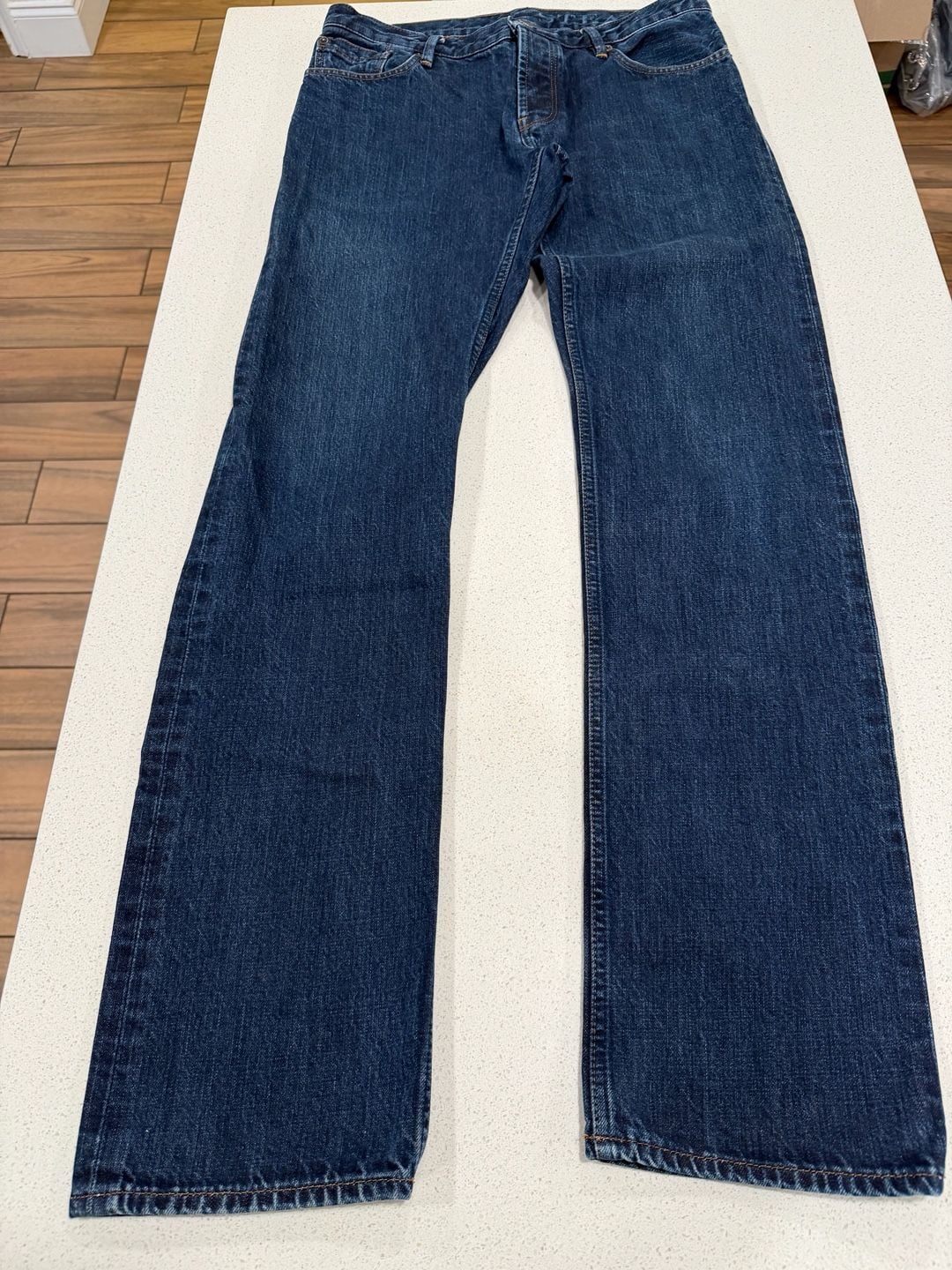 Burberry Brit Steadman Mens Jeans 30x32 Blue Denim Straight Leg Button Fly 2