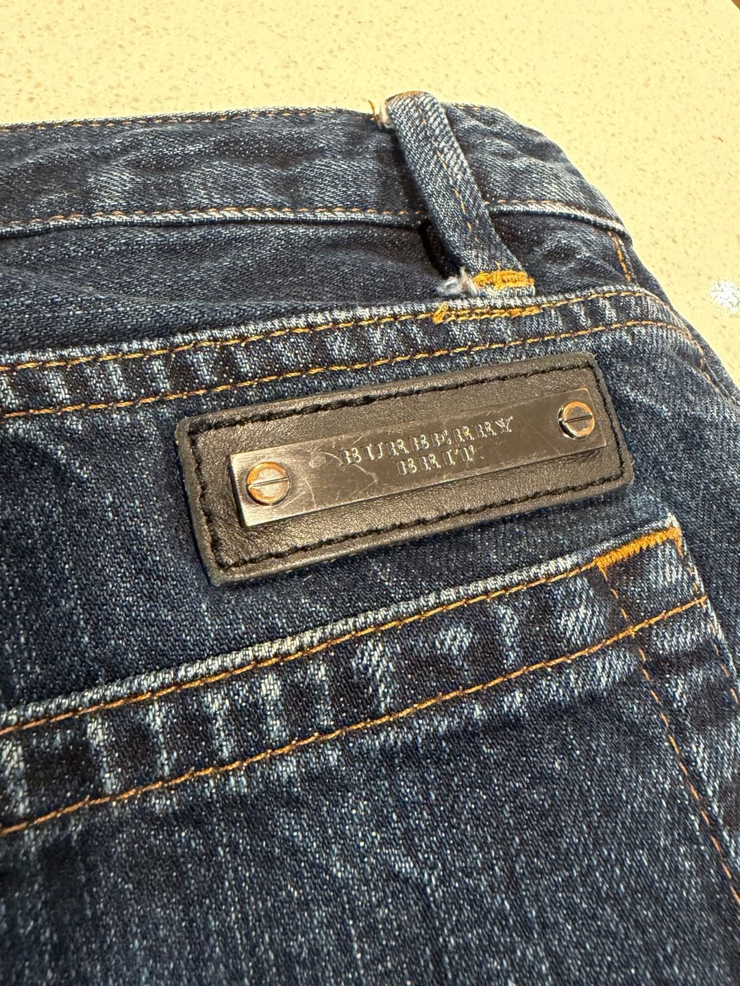 Burberry Brit Steadman Mens Jeans 30x32 Blue Denim Straight Leg Button Fly 6