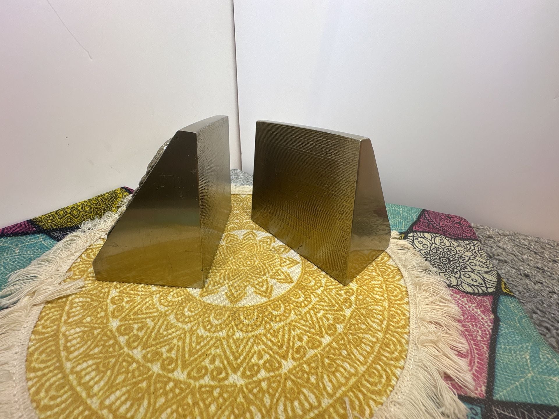 Pm Craftsman Caduceus Medical Brass Bookends - Vintage Physician 3