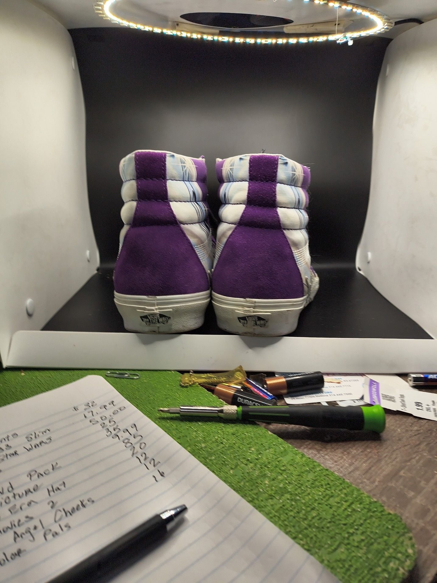 Vans Sk8-Hi Bolt Size 12.0 Purple Suede High Top Sneakers 4