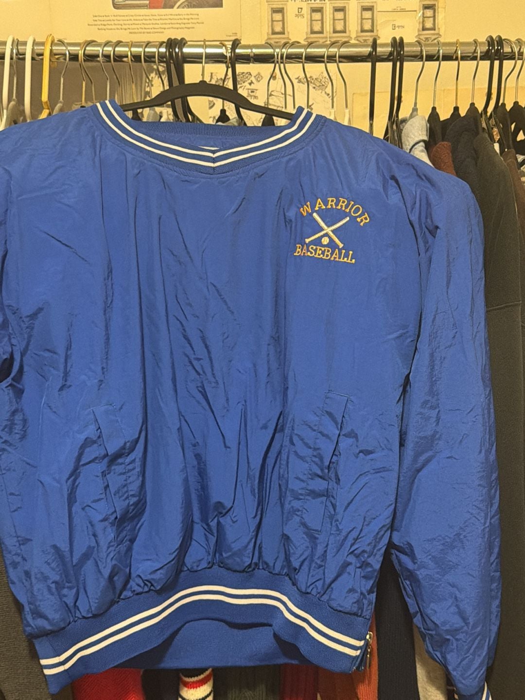 Russell Athletic Warrior Baseball Windbreaker Jacket Size L Blue 3