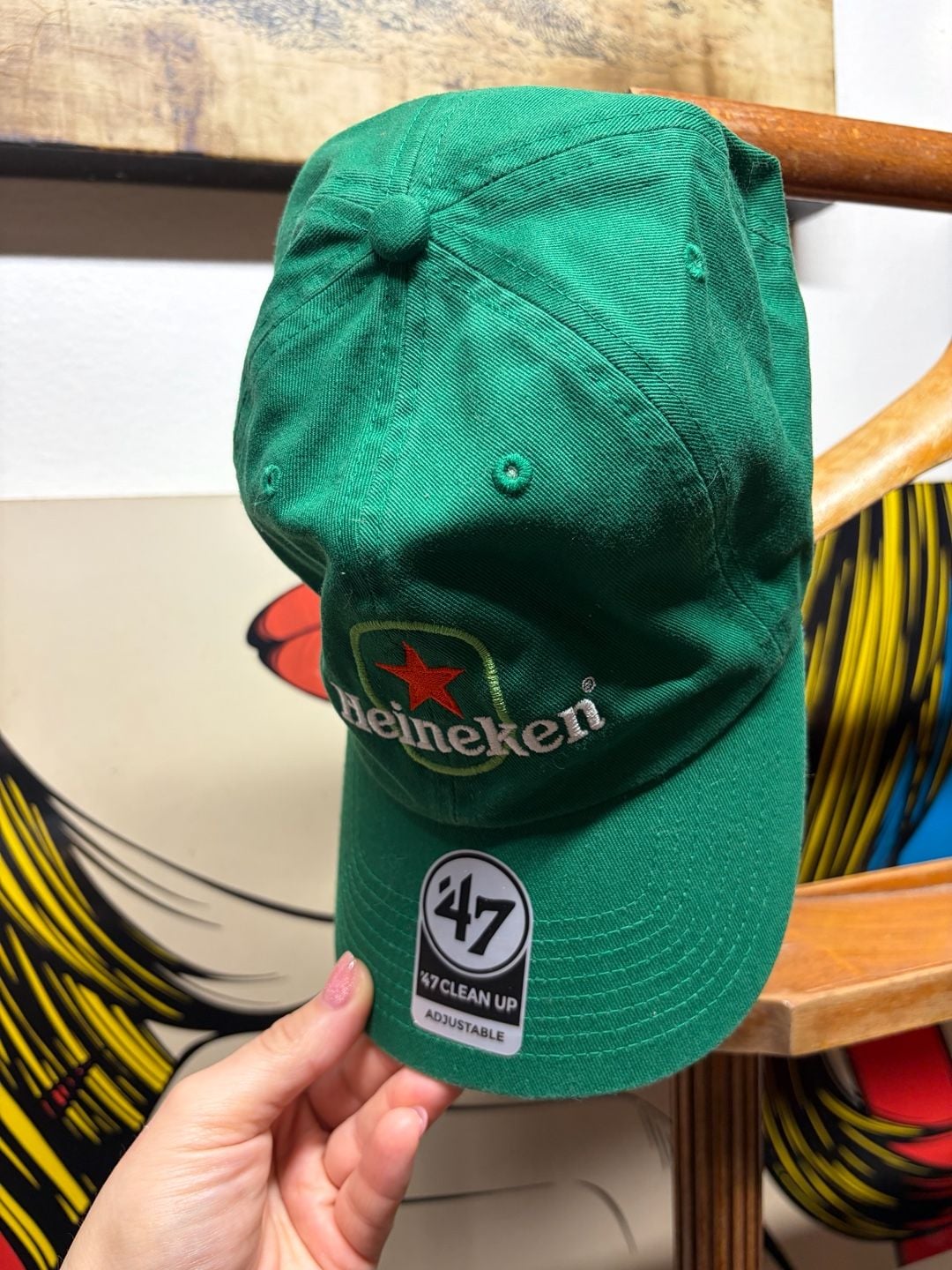 '47 Brand Heineken Clean Up OSFA Green Baseball Cap Hat 8