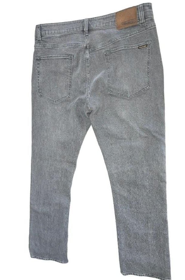 Volcom Solver Modern Straight Jeans Size 36 Gray 5