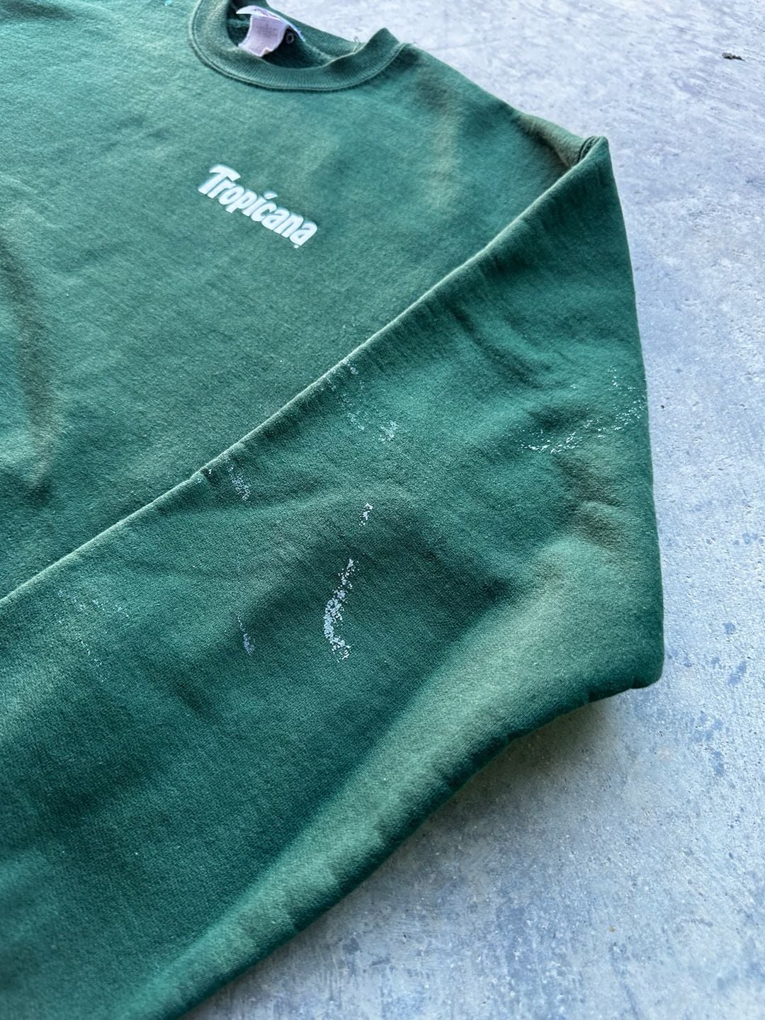 Jerzees Tropicana Super Sweats Sweatshirt Size L Green Distressed 6
