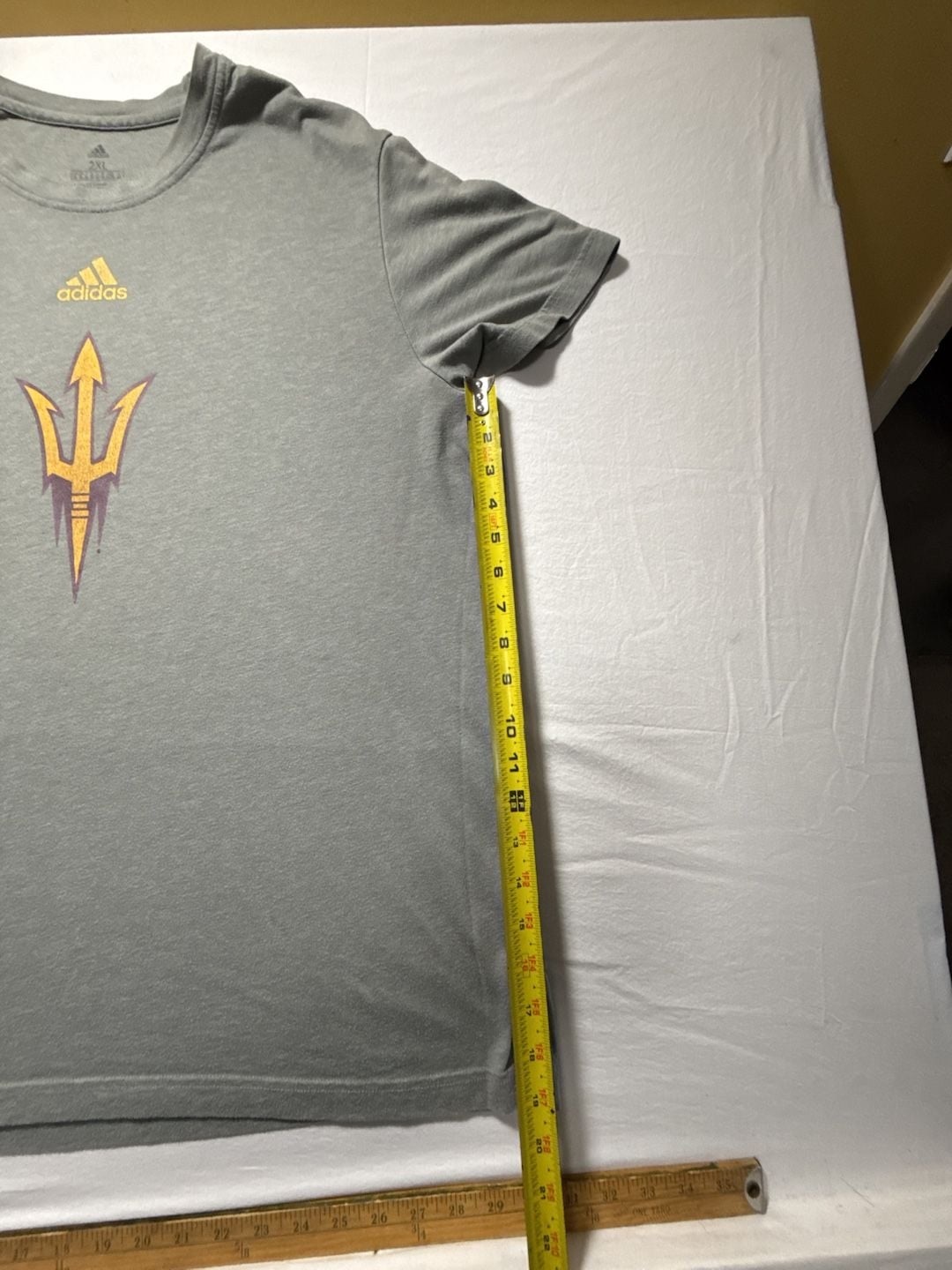 Adidas Arizona State Sun Devils T-Shirt Size 2XL Gray Pitchfork Logo 5