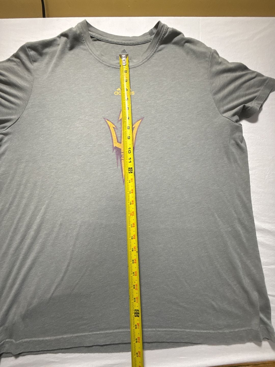 Adidas Arizona State Sun Devils T-Shirt Size 2XL Gray Pitchfork Logo 6