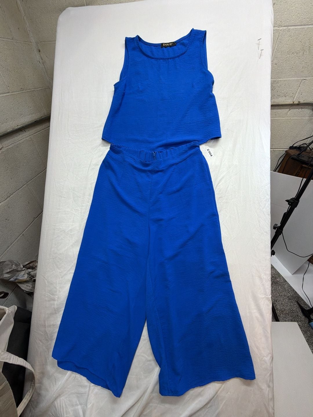 Roylamp Two Piece Outfit Size L Blue Tank And Pants 1