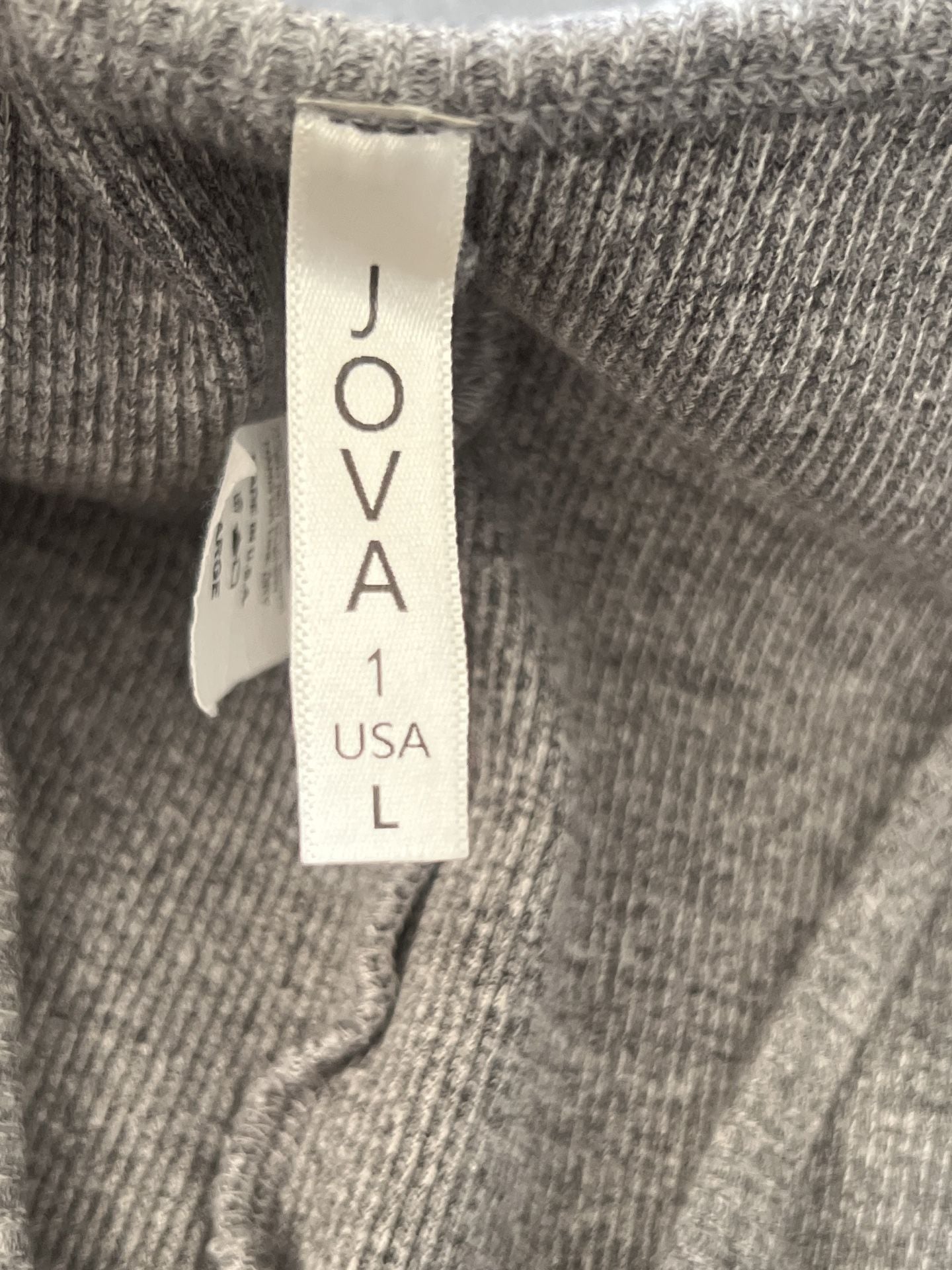 JOVA Romper Size Large Gray Ribbed V-Neck Sleeveless 4