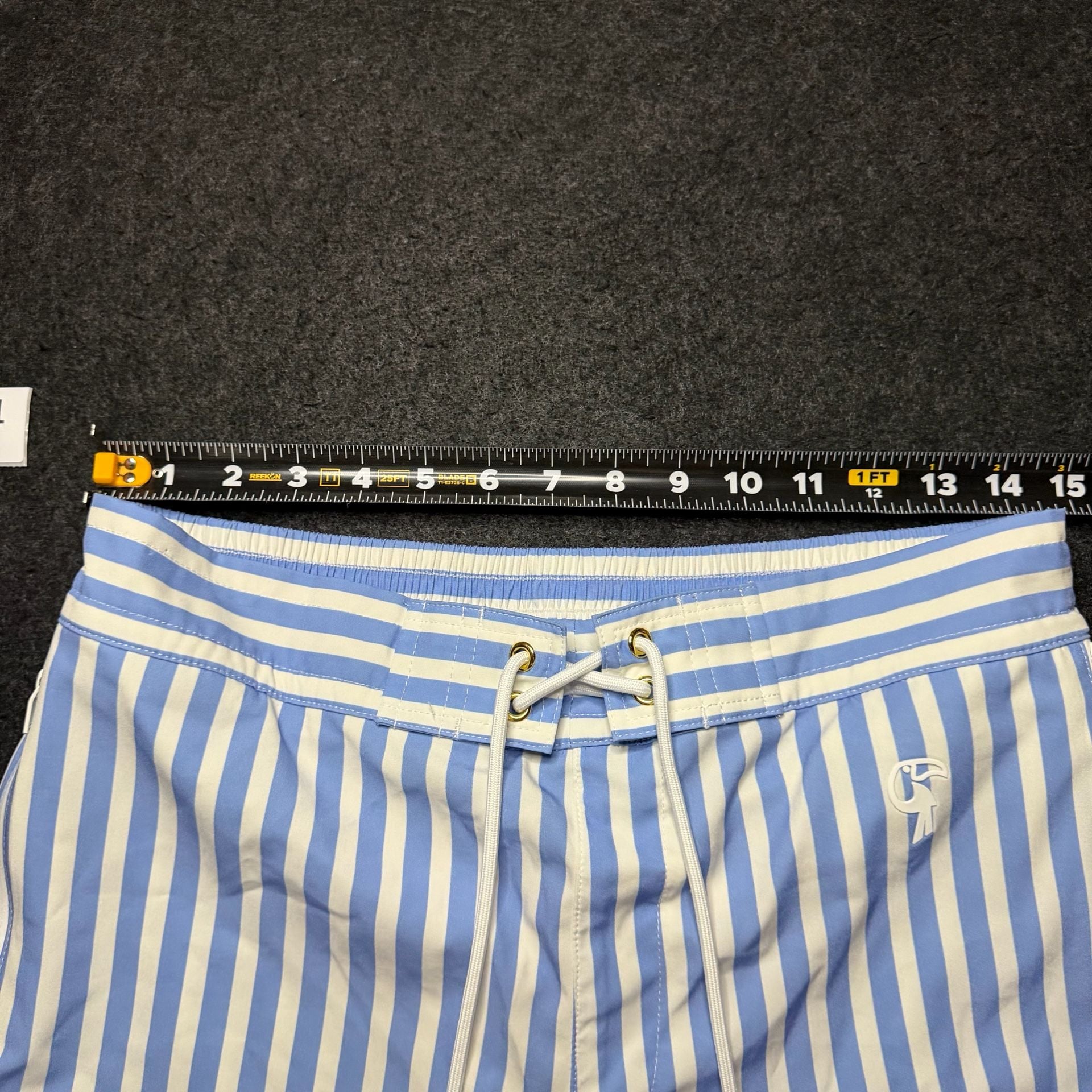 Tucann, blue&white strips, large 7