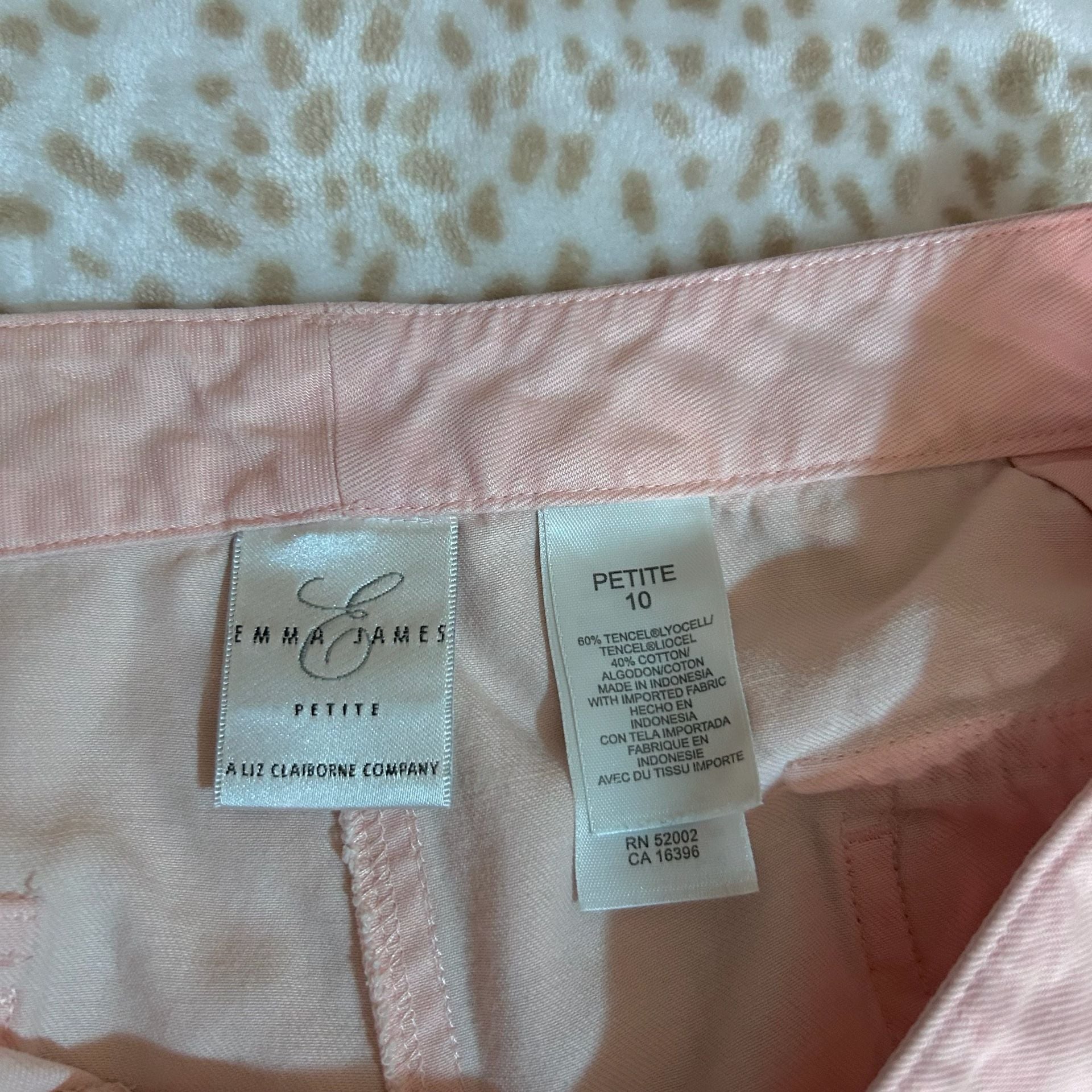 Emma James Pants Size 10 Petite Pink Cropped 7