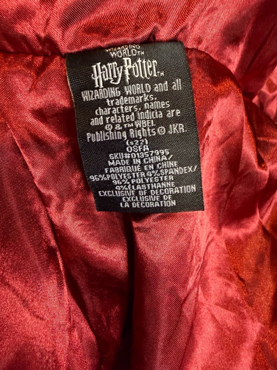 Harry Potter Gryffindor Velvet Hooded Robe Cape Wizarding World Costume 6