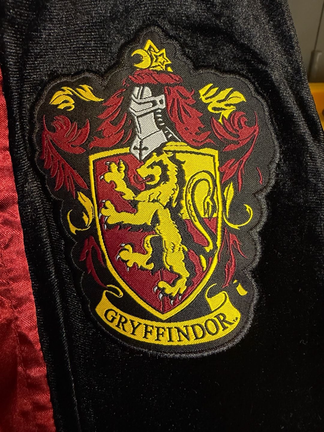 Harry Potter Gryffindor Velvet Hooded Robe Cape Wizarding World Costume 7