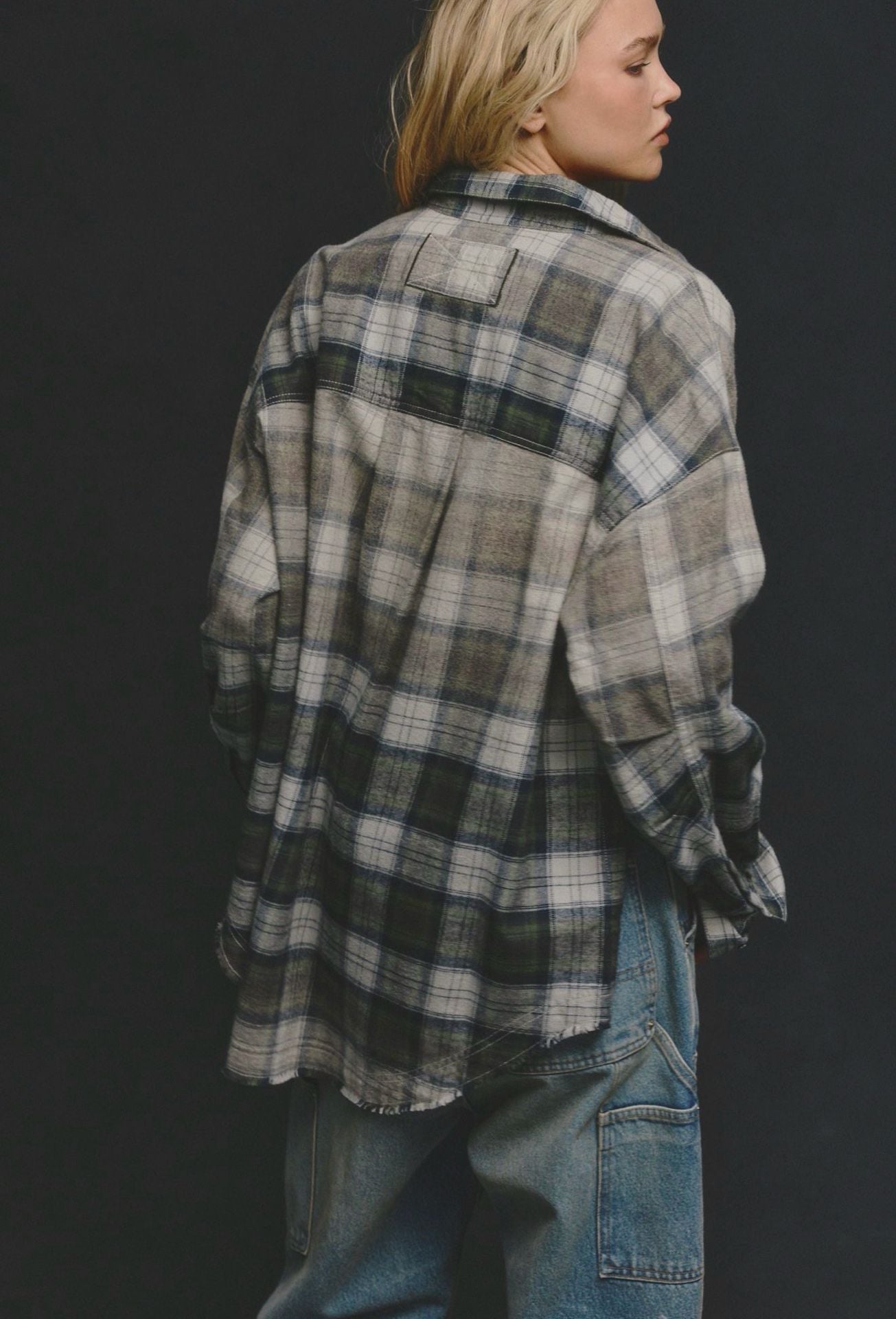 We The Free Lexi Plaid Shirt Multi Cotton  Size Large  NWT 8