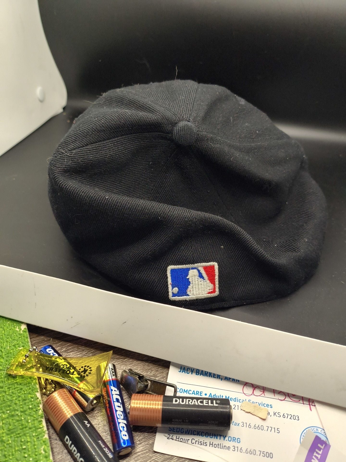 MLB New York Yankees Baseball Cap Size 7 1/4 Black Cotton 4