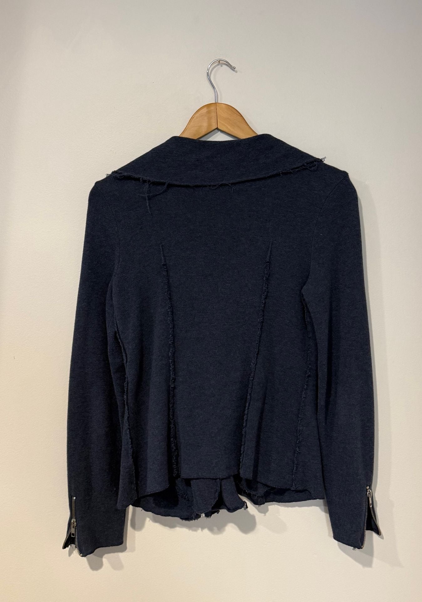 Free People Asymmetrical Ruffle Zip Jacket 3