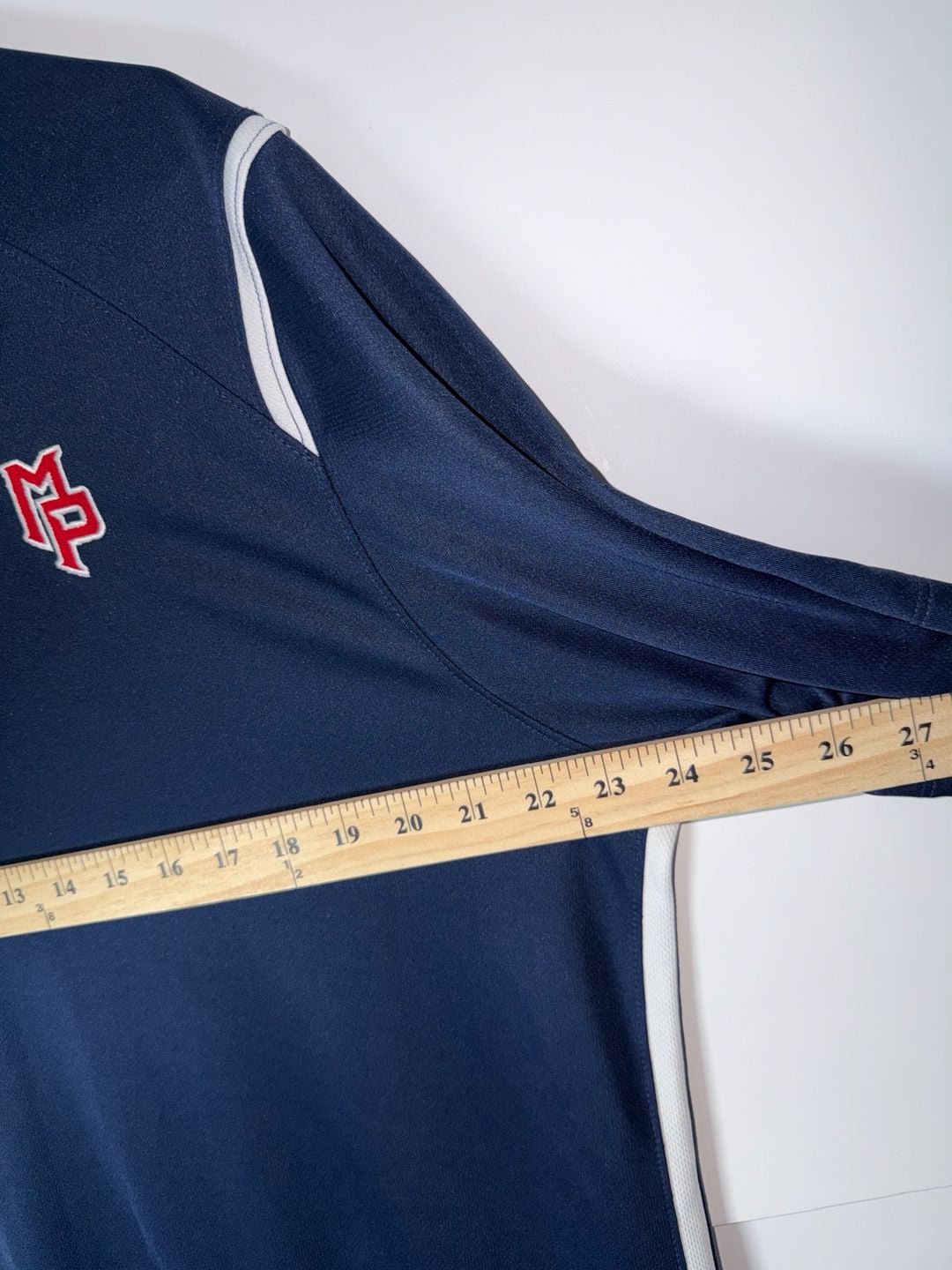 Nike Dri-Fit Polo Shirt Size L Navy Blue MP Embroidered Logo 7