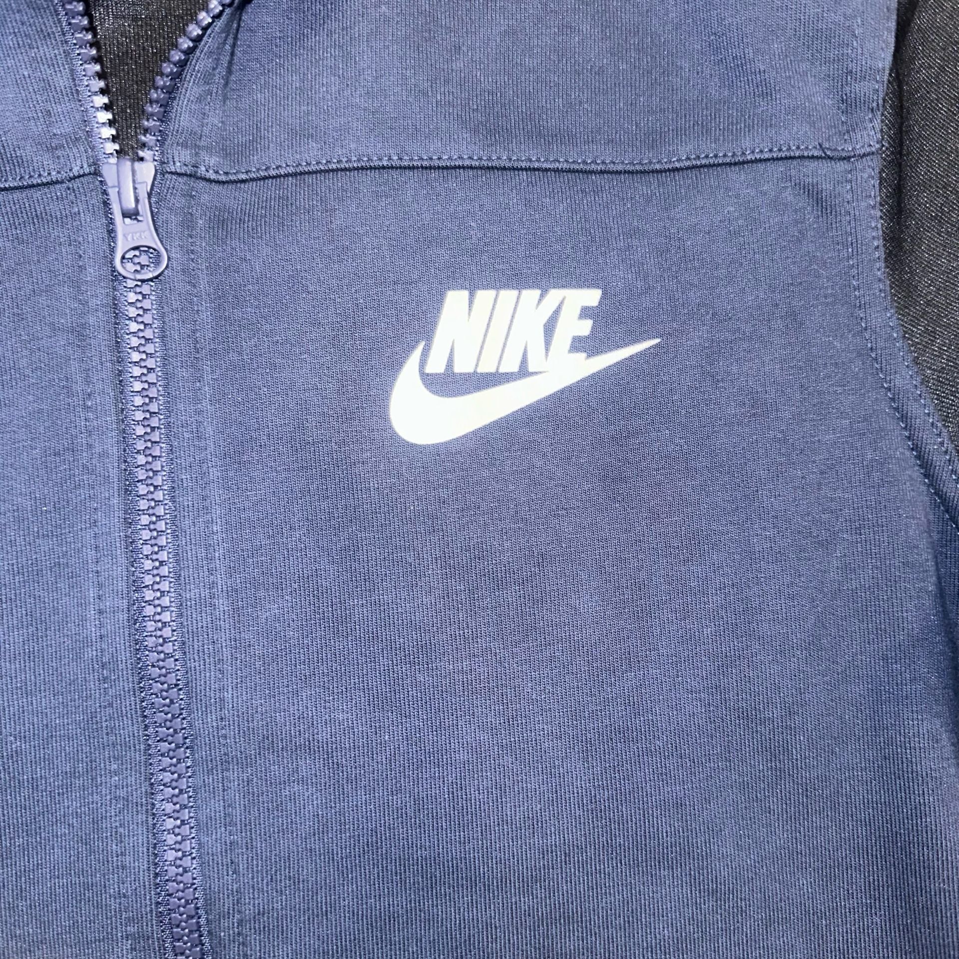 Nike Navy Black Hooded Full Zip Athletic Jacket-S 4