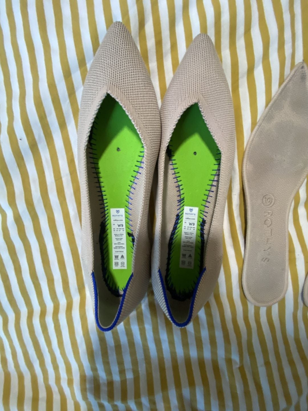 Rothy's The Point Flat Size 9 Beige 6
