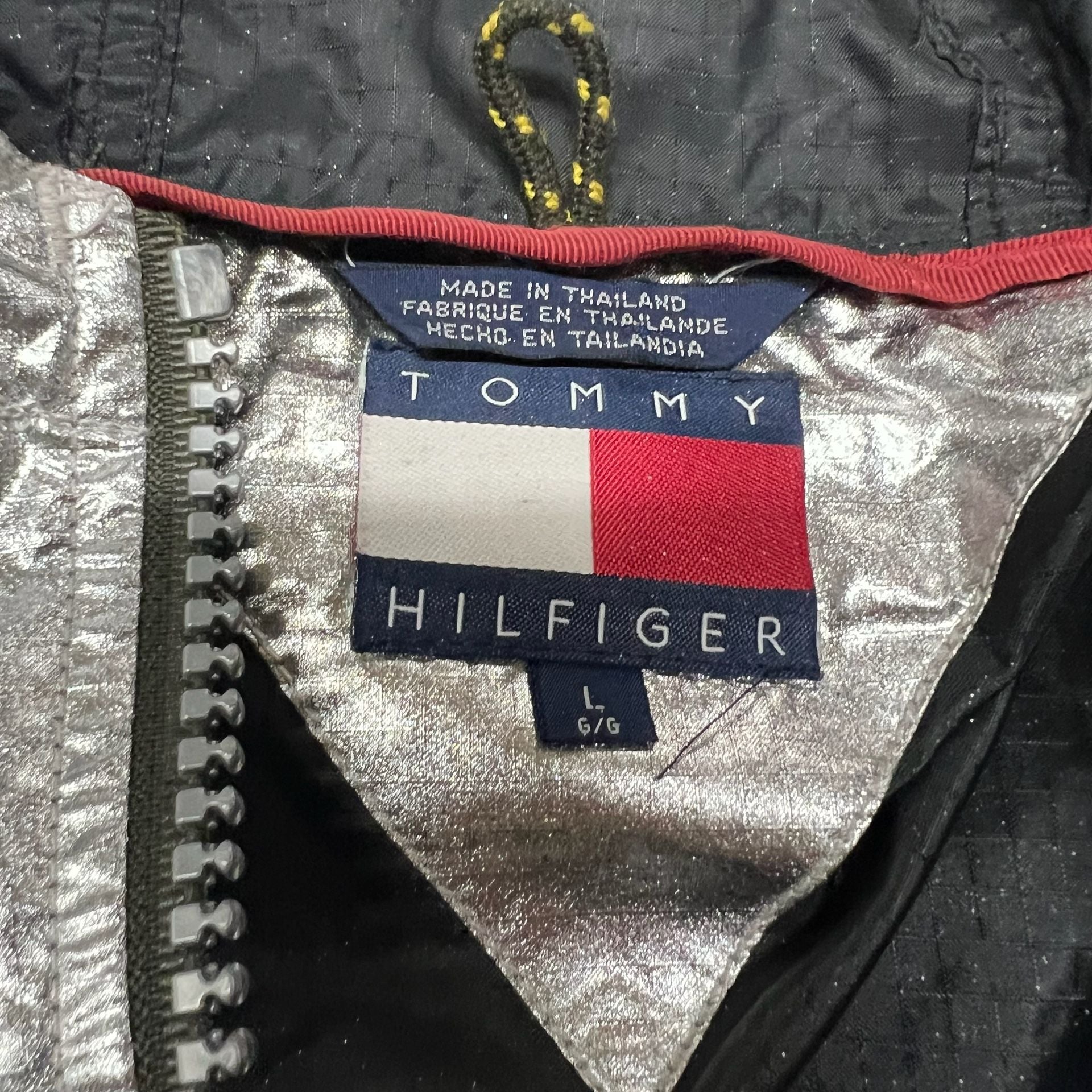 Vintage 90s Tommy Hilfiger NASA Ames Silver Metallic Jacket L Expedition Rare 6