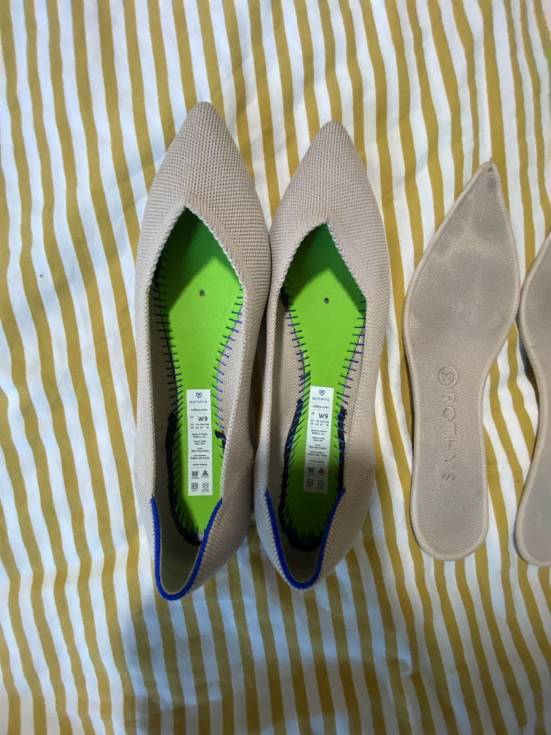 Rothy's The Point Flat Size 9 Beige 7