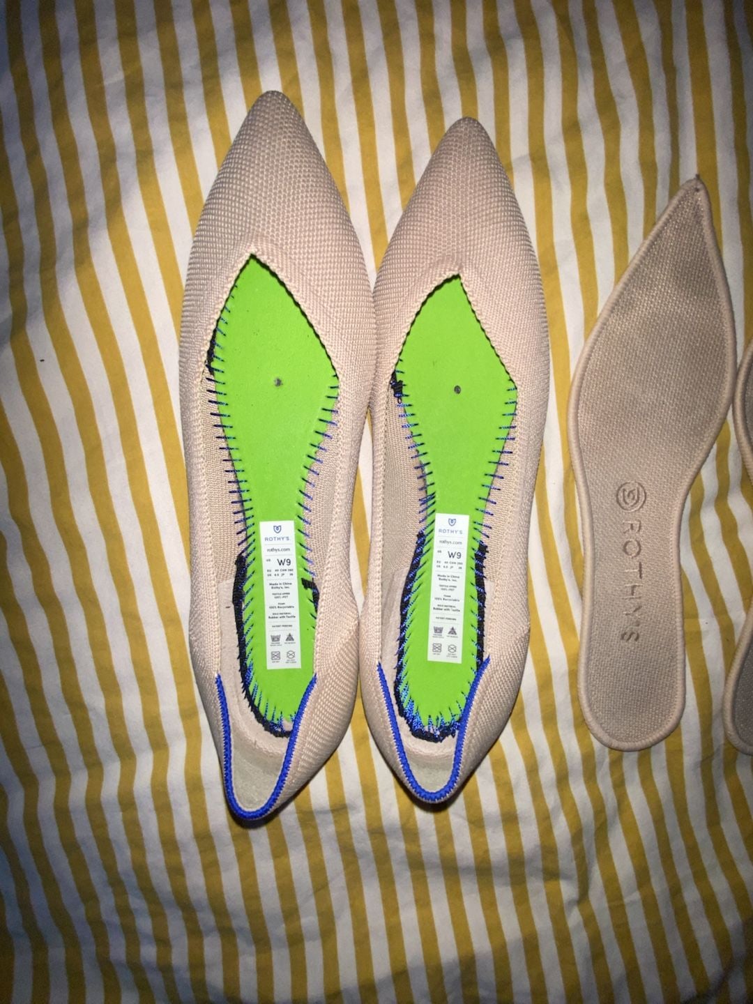 Rothy's The Point Flat Size 9 Beige 8