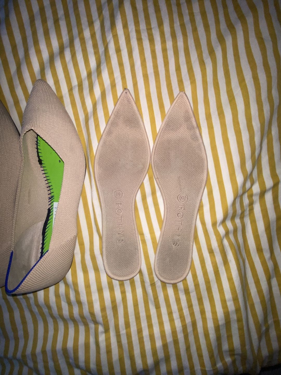 Rothy's The Point Flat Size 9 Beige 9