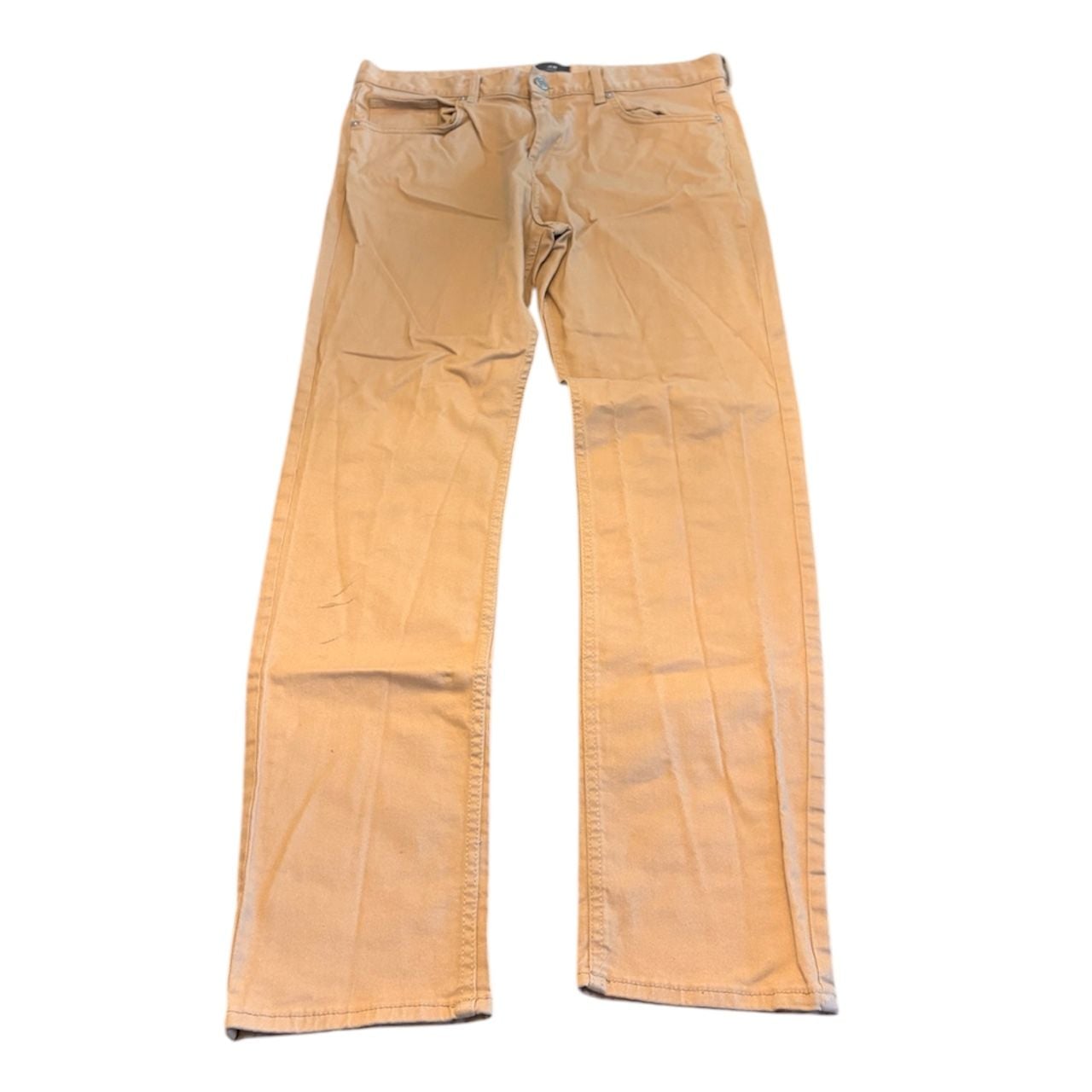 H&M Straight Leg Jeans Khaki Beige 3