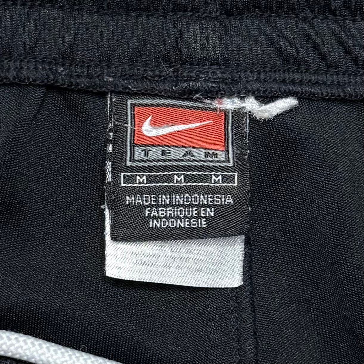 Nike Vintage Y2K Black Mesh Track Pants White Piping Zip Ankle Men’s M 3