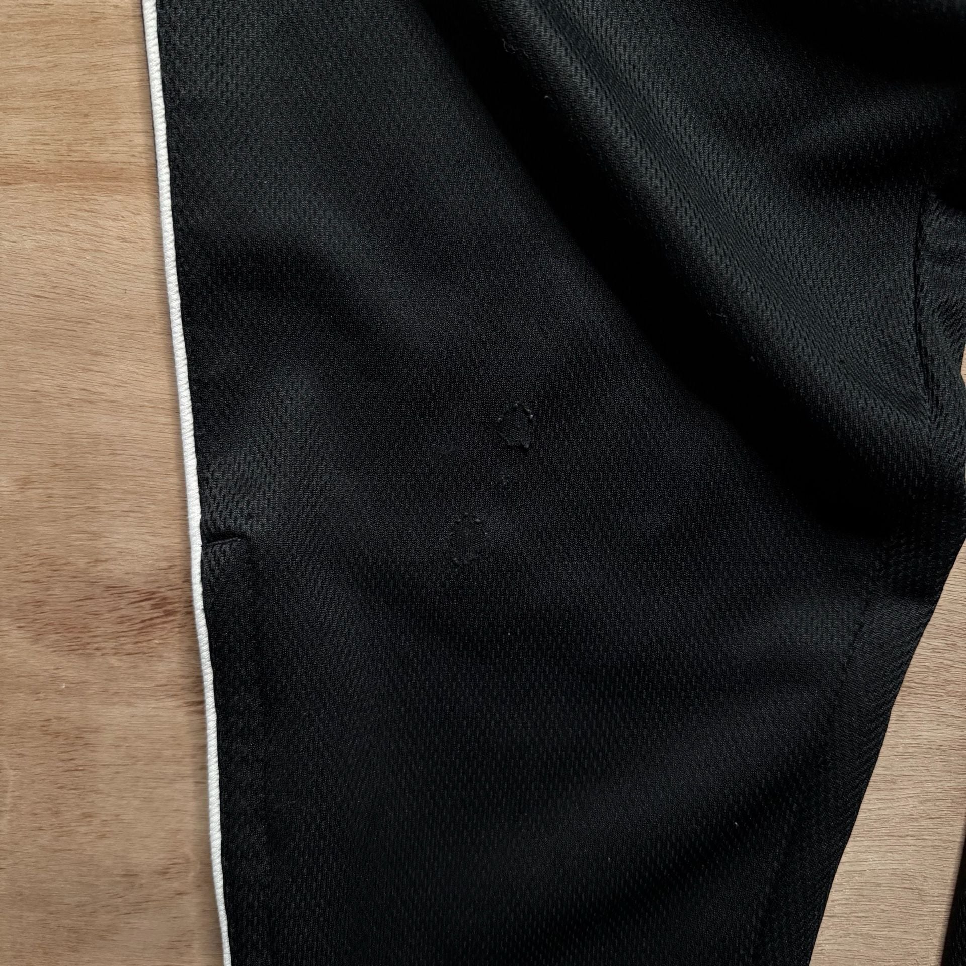 Nike Vintage Y2K Black Mesh Track Pants White Piping Zip Ankle Men’s M 7