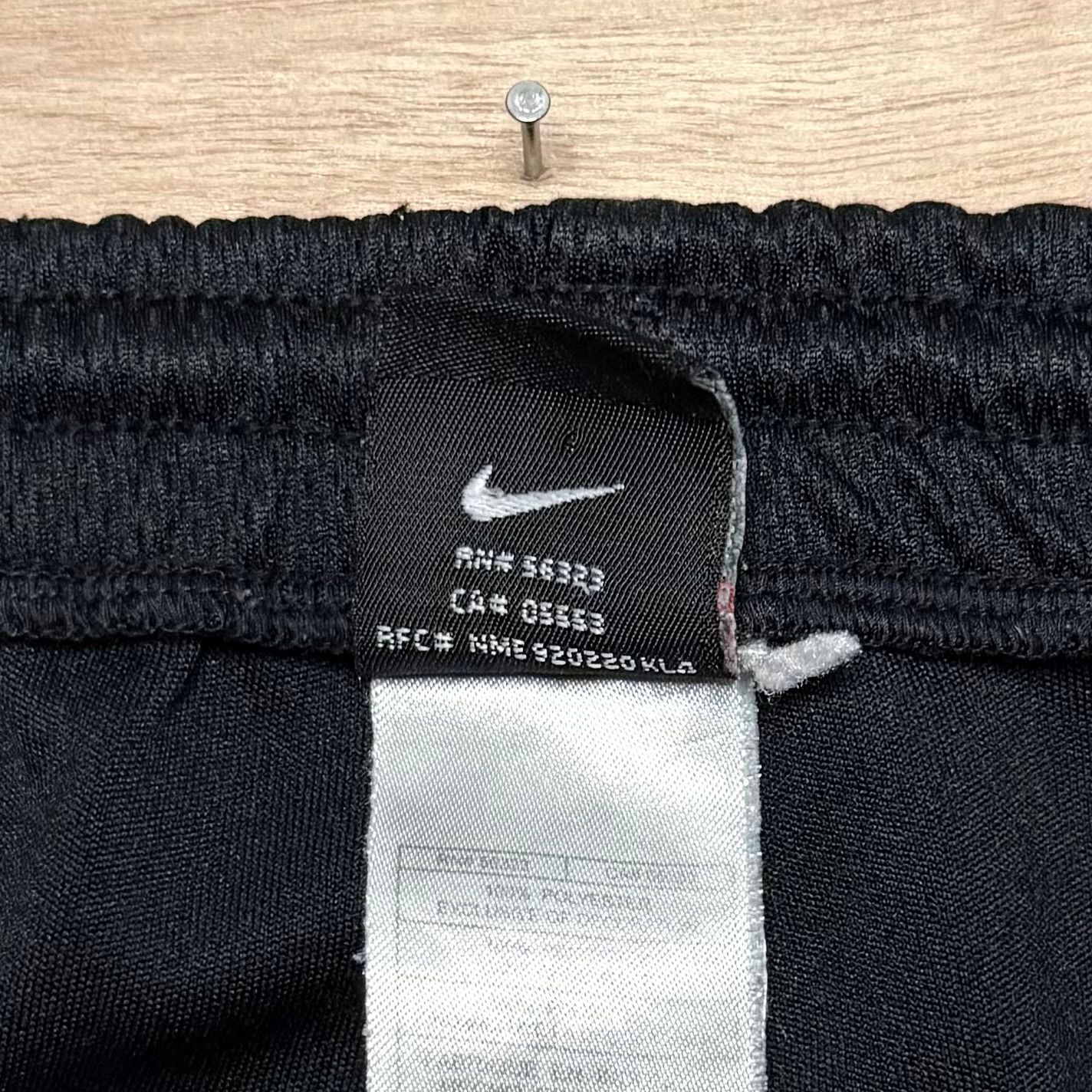 Nike Vintage Y2K Black Mesh Track Pants White Piping Zip Ankle Men’s M 8