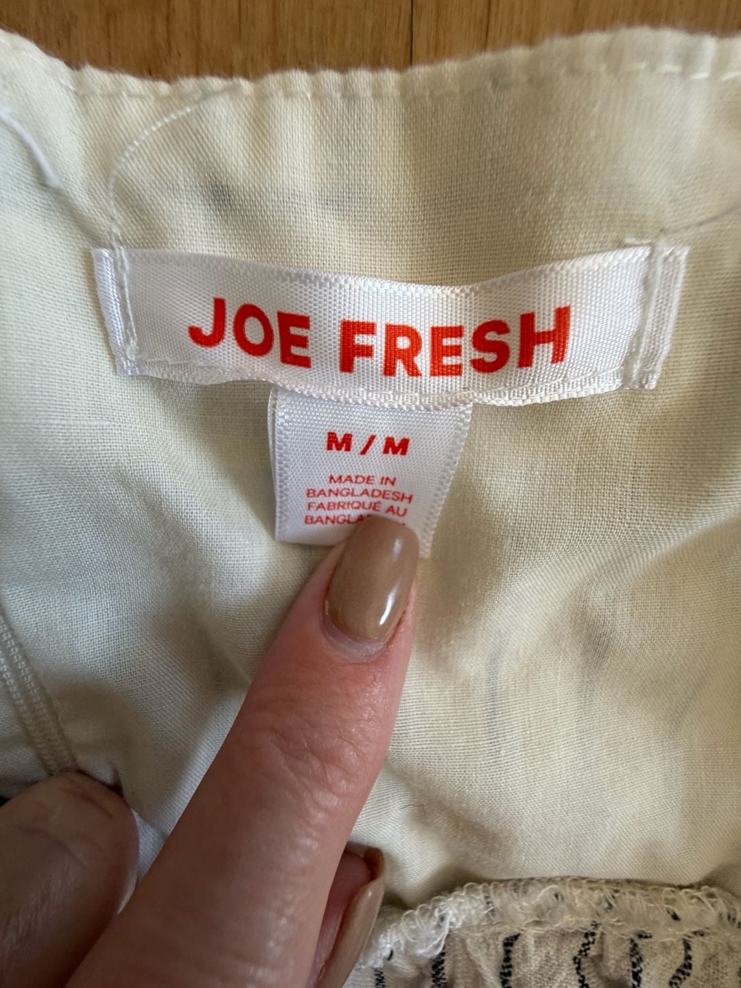 Joe Fresh Striped Cami Dress Size M Off White Black 4