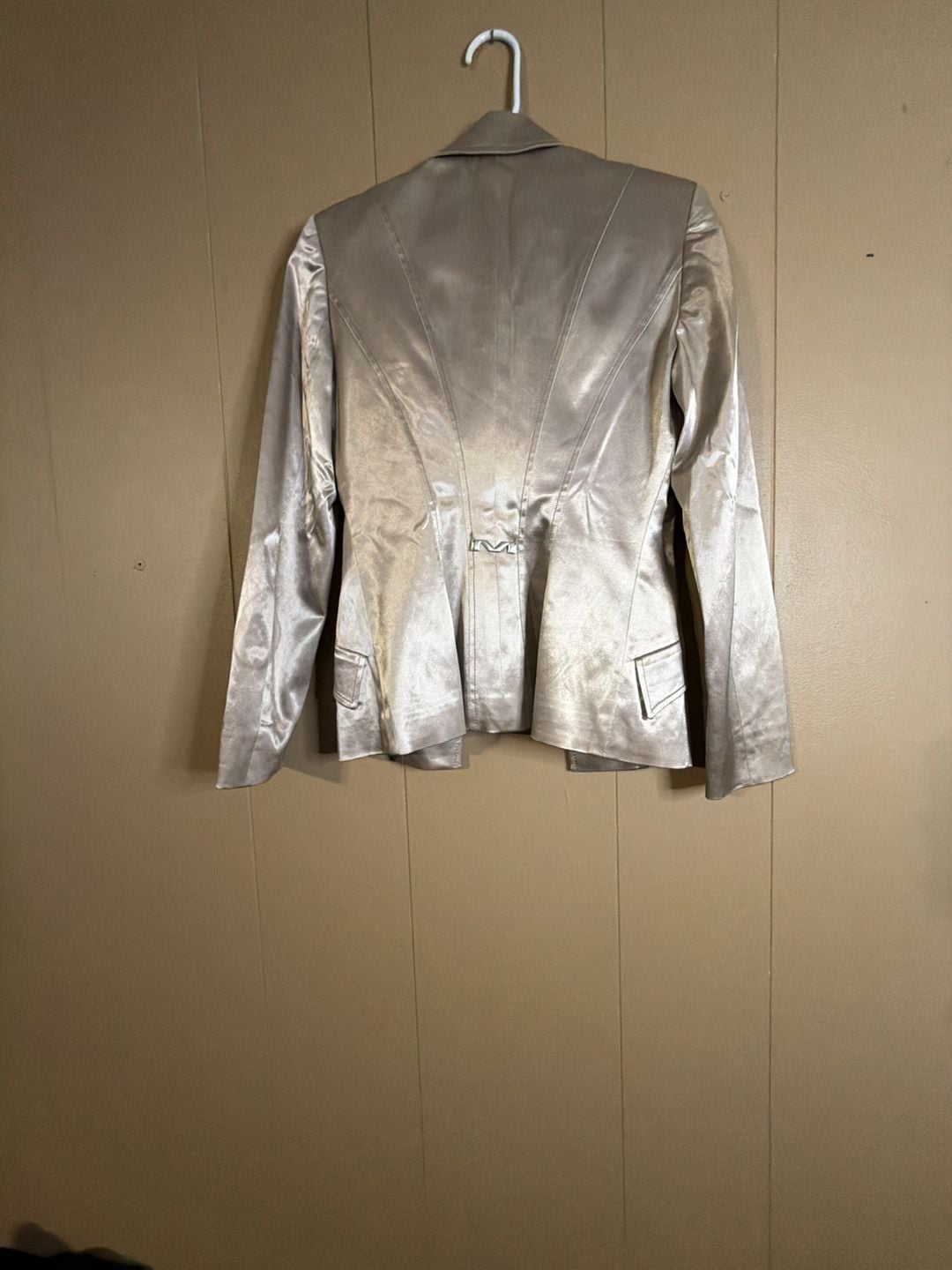 Mugler Bill Loya Metallic Gold Blazer Jacket 8