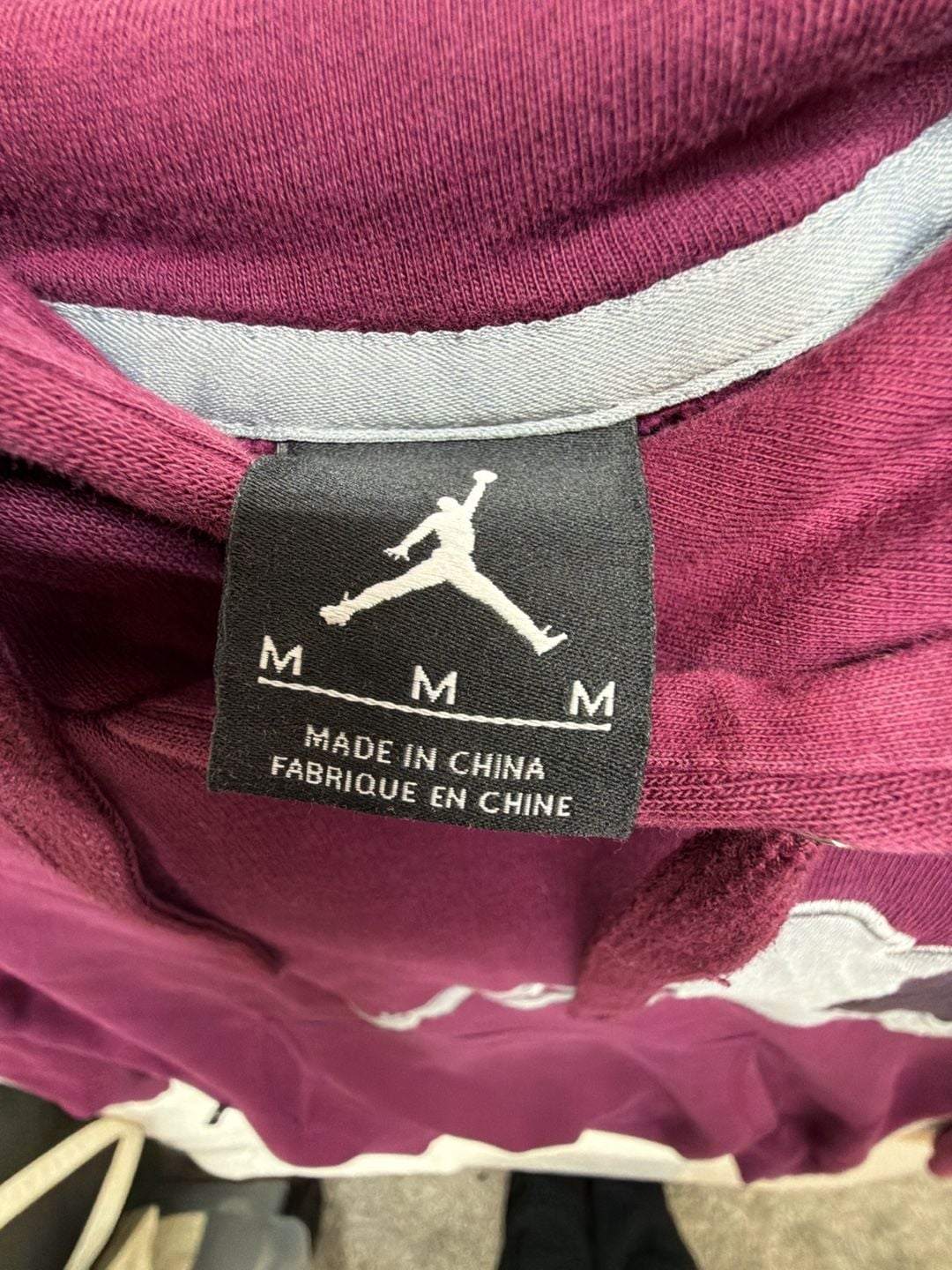 Jordan Jumpman Hoodie Size M Burgundy Oversized 3