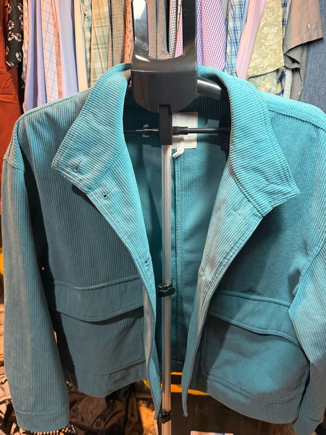 Avec Les Filles Corduroy Jacket Teal 3
