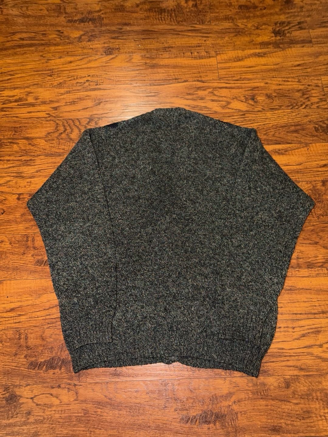 Vintage Argyle Cardigan Sweater Green Gray Knit 7