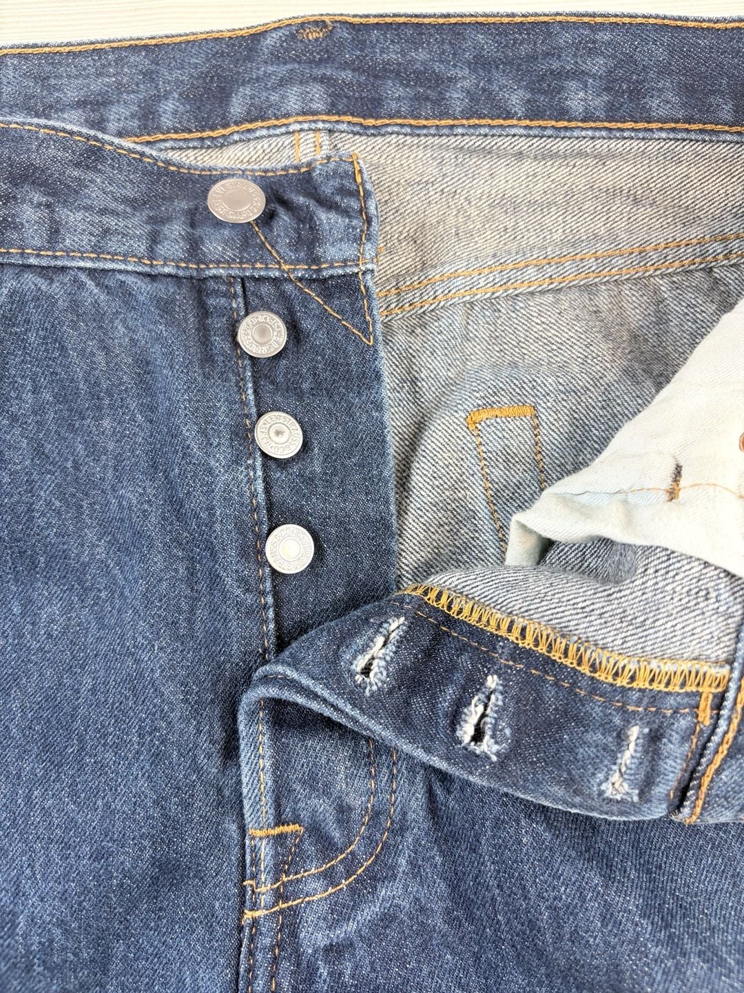 Levi's 501 Original Fit Jeans Size 34x30 Blue Denim Button Fly Straight 3